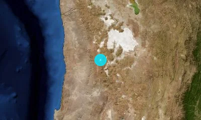 190 km ESE of Iquique, Chile