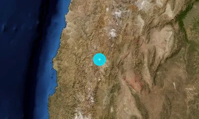 193 km SSE of Copiapó, Chile
