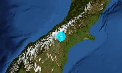 158 km W of Christchurch, New Zealand