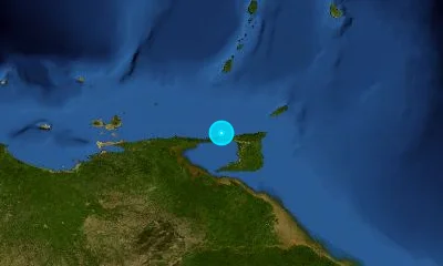 158 km E of Carúpano, Venezuela