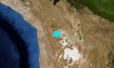 176 km ESE of Tacna, Peru