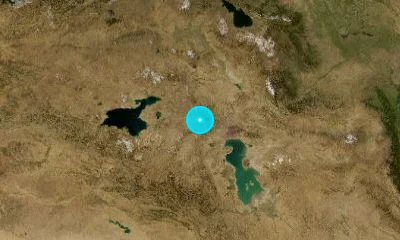 41 km W of Khowy, Iran