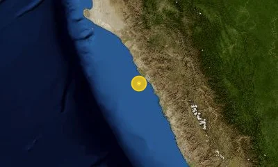 39 km W of Trujillo, Peru