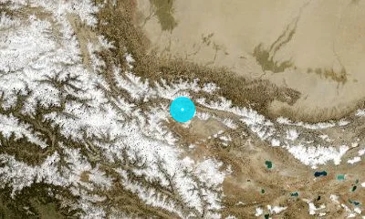 214 km WSW of Hotan, China