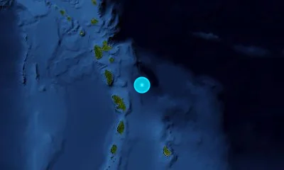595 km NNE of Carúpano, Venezuela