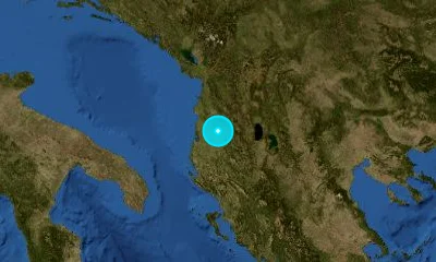 32 km SSE of Tirana, Albania