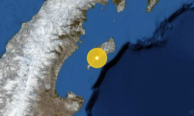 712 km NNE of Petropavlovsk-Kamchatsky, Russia
