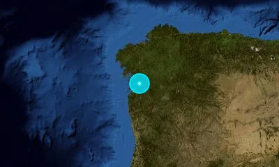 55 km W of Ourense, Spain