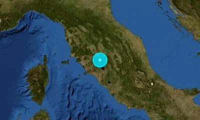 55 km WSW of Perugia, Italy