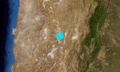 195 km WNW of San Salvador de Jujuy, Argentina