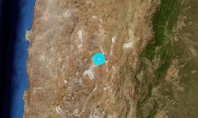 202 km WNW of Salta, Argentina