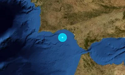 89 km WNW of Cadiz, Spain