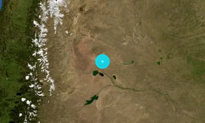 95 km NNW of Neuquén, Argentina