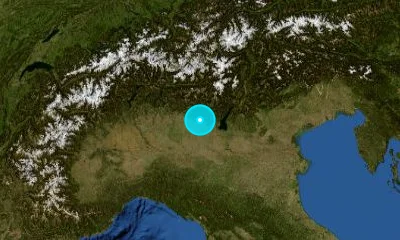 11 km NW of Brescia, Italy