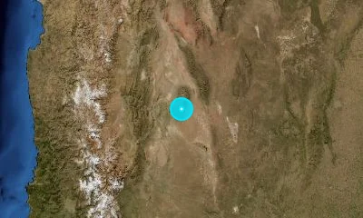 54 km E of San Juan, Argentina