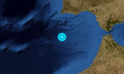 246 km WSW of Cadiz, Spain