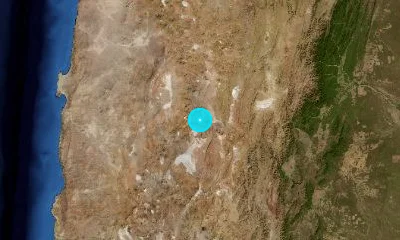 224 km WNW of Salta, Argentina