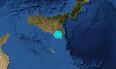66 km SSW of Catania, Italy