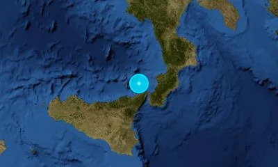 49 km NW of Reggio Calabria, Italy