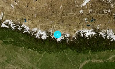 104 km NNW of Dārjiling, India