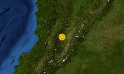 78 km SSW of Ibagué, Colombia