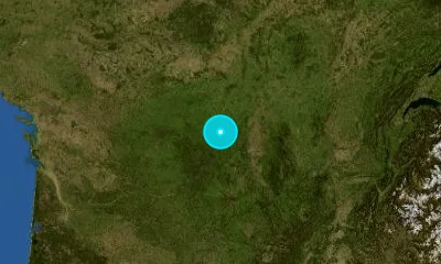 51 km WNW of Clermont-Ferrand, France