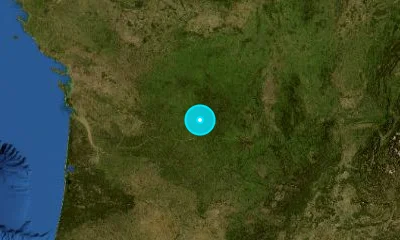 57 km SE of Limoges, France