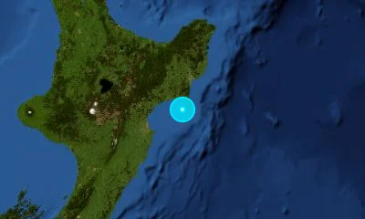220 km SE of Tauranga, New Zealand