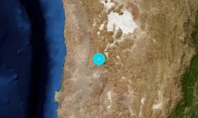 86 km NNE of Calama, Chile
