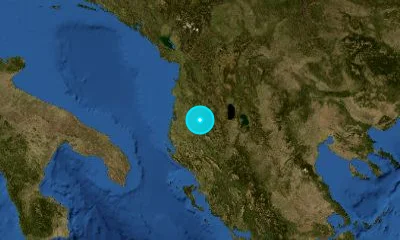 52 km SSE of Tirana, Albania