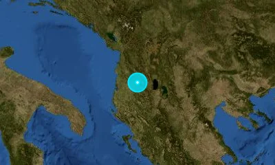 38 km SE of Tirana, Albania