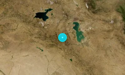 69 km WSW of Orūmīyeh, Iran