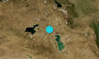 37 km WNW of Khowy, Iran