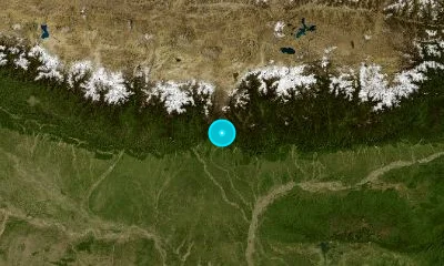 84 km E of Dārjiling, India