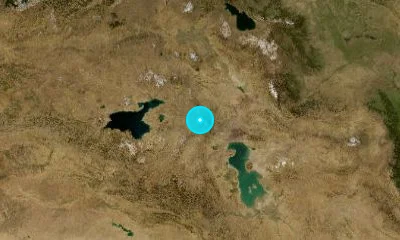 47 km WNW of Khowy, Iran