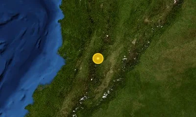 85 km SW of Ibagué, Colombia