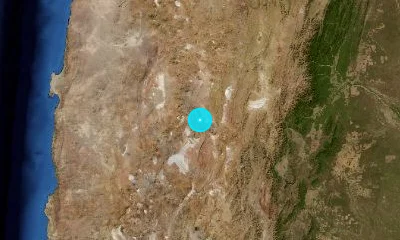210 km WNW of Salta, Argentina