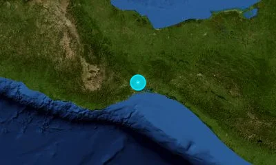 174 km SSW of Minatitlán, Mexico