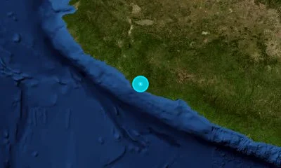 106 km SSE of Colima, Mexico