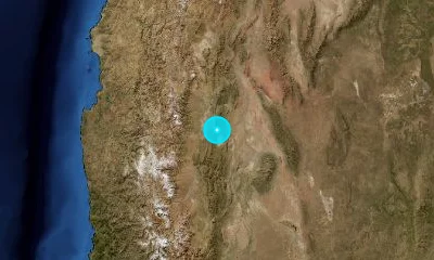 107 km NNW of San Juan, Argentina