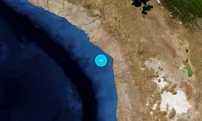 56 km W of Arica, Chile