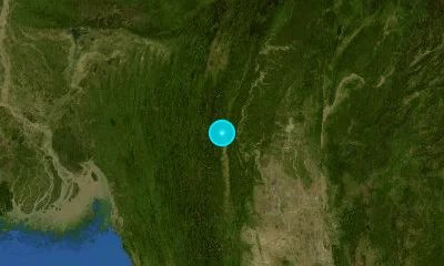 142 km ESE of Aizawl, India