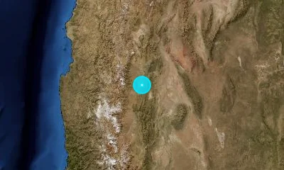 124 km NNW of San Juan, Argentina