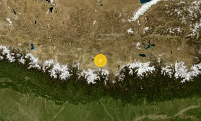 151 km N of Dārjiling, India