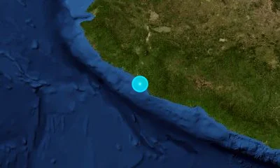 70 km S of Colima, Mexico