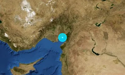 71 km NNW of Antakya, Türkiye