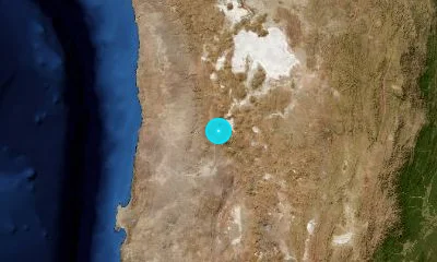 96 km NNE of Calama, Chile