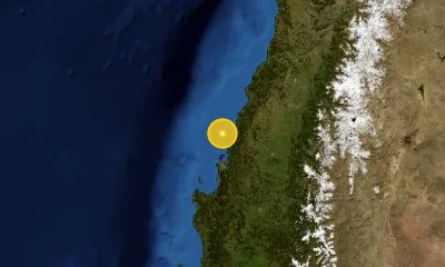 63 km NW of Tomé, Chile