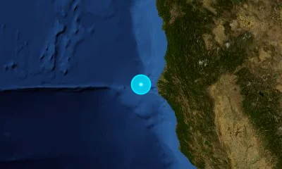 71 km WSW of Eureka, United States