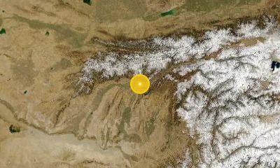 14 km E of Vahdat, Tajikistan